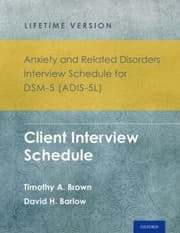 Tapa de Anxiety And Related Disorders Interview Schedule For Dsm5 Adis5 Lifetime Version 5copy Set