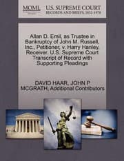 Tapa de Allan D Emil As Trustee In Bankruptcy Of John Mrussell Inc