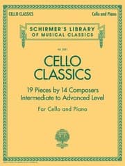 Tapa de Cello Classics 19 Pieces By 14 Composers Intermediate To Advanced Level For Cello And Piano