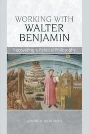 Tapa de Working With Walter Benjamin