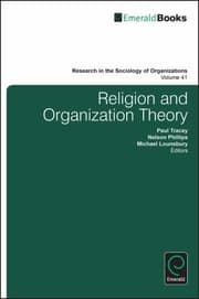 Tapa de Religion And Organization Theory