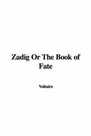 Tapa de Zadig Or The Book of Fate