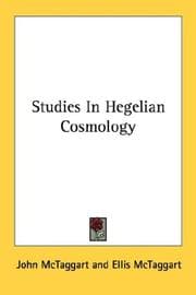 Tapa de Studies In Hegelian Cosmology
