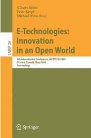 Tapa de Etechnologies Innovation In An Open World 4th International Conference Proceedings