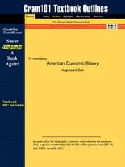 Tapa de Studyguide for American Economic History by Cain, Hughes And
