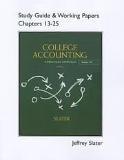 Tapa de Study Guide  Working Papers for College Accounting Chapters 13  25