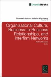 Tapa de Organizational Culture Businesstobusiness Relationships And Interfirm Networks