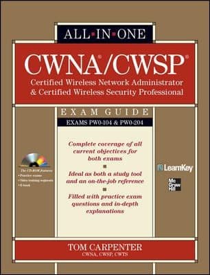 Tapa de Cwna Certified Wireless Network Administrator Cwsp Certified Wireless Security Professional Exam Guide Pwo104 Pwo204