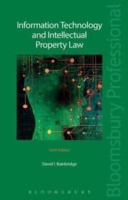 Tapa de Information Technology And Intellectual Property Law