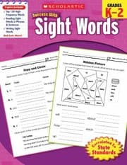 Tapa de Scholastic Success With Sight Words