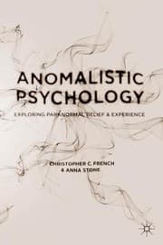 Tapa de Anomalistic Psychology Exploring Paranormal Belief And Experience