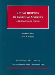 Tapa de Doing Business In Emerging Markets A Transactional Course Documents Supplement Cases And Materials