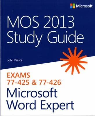 Tapa de Mos 2013 Study Guide For Microsoft Word Expert