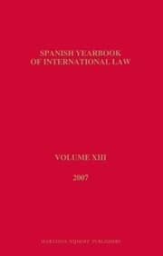 Tapa de Spanish Yearbook Of International Law