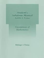 Tapa de Student's Solutions Manual for Foundations of Mathematics