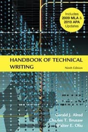 Tapa de Handbook Of Technical Writing With 2009 Mla And 2010 Apa Updates