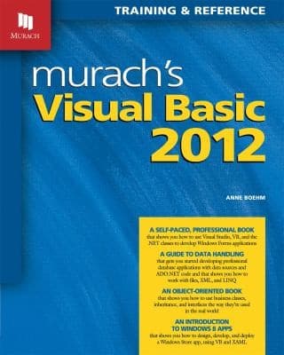 Tapa de Murachs Visual Basic 2012 Training Reference
