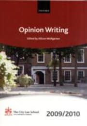 Tapa de Opinion Writing 20092010