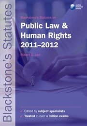 Tapa de Blackstones Statutes On Public Law Human Rights 20112012