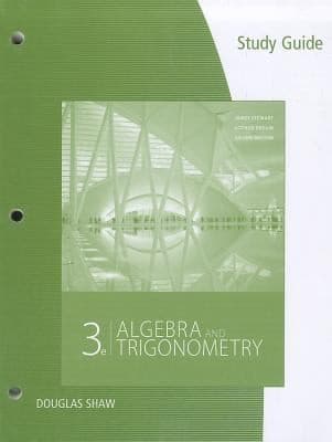 Tapa de Study Guide for StewartRedlinWatsons Algebra and Trigonometry 3rd
