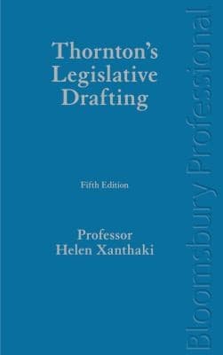 Tapa de Thorntons Legislative Drafting
