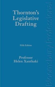 Tapa de Thorntons Legislative Drafting