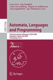 Tapa de Automata Languages And Programming