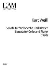 Tapa de Sonate Fr Violoncello Und Klavier Sonata For Cello And Piano 1920