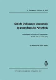 Tapa de Klinische Ergebnisse Der Synovektomie Bei Primr Chronischer Polyarthritis