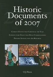 Tapa de Historic Documents Of 2007 Includes Cumulative Index 20032007