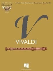 Tapa de Alto Treble Recorder Concerto In A Minor Rv 108