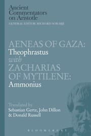 Tapa de Aeneas Of Gaza Theophrastus With Zacharias Of Mytilene Ammonius