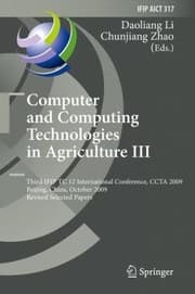 Tapa de Computer And Computing Technologies In Agriculture Iii Third Ifip Tc 12 International Conference Revised Selected Papers