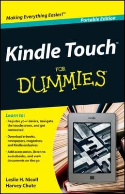 Tapa de Kindle Touch For Dummies