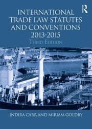 Tapa de International Trade Law Statutes And Conventions 20132015