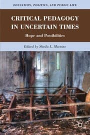 Tapa de Critical Pedagogy In Uncertain Times Hope And Possibilities