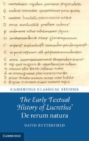 Tapa de The Early Textual History Of Lucretius De Rerum Natura