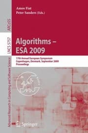 Tapa de Algorithms Esa 2009 17th Annual European Symposium Copenhagen Denmark September 79 Proceedings