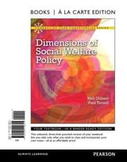 Tapa de Dimensions Of Social Welfare Policy Books A La Carte Edition