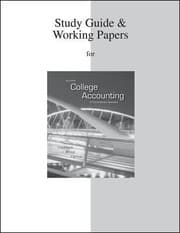 Tapa de Study Guide And Working Papers For College Accounting A Contemporary Approach