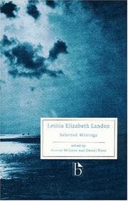 Tapa de Letitia Elizabeth Landon