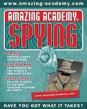 Tapa de Amazing Academy Spying With Spying Id Card Fake Id Cards and Spy Pen and Giant Map and Academy Information and HandsOn