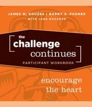 Tapa de The Challenge Continues Participant Workbook Encourage The Heart