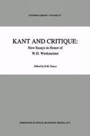 Tapa de Kant and Critique
            
                Synthese Library Paperback