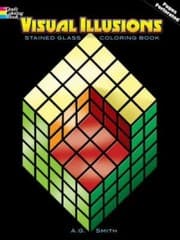 Tapa de Visual Illusions Stained Glass Coloring Book
            
                Dover Coloring Book