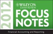 Tapa de Wiley CPA Exam Review Focus Notes 2012 Financial Accounting and Reporting