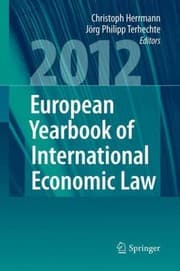 Tapa de European Yearbook Of International Economic Law 2012