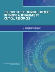 Tapa de The Role Of The Chemical Sciences In Finding Alternatives To Critical Resources A Workshop Summary
