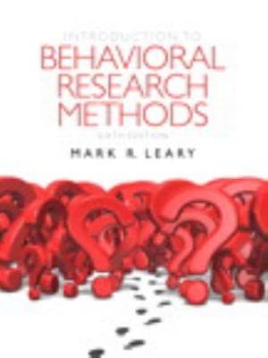 Tapa de Introduction To Behavioral Research Methods Mysearchlab With Pearson Etext