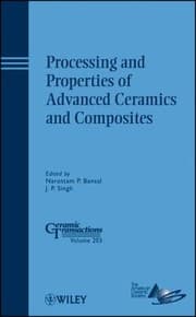 Tapa de Processing And Properties Of Advanced Ceramics And Composites A Collection Of Papers Presented At The 2008 Materials Science And Technology Conference Mst08 October 59 2008 Pittsburgh Pennsylvania
